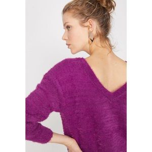 Koton Women's Purple Bike Collar Sweater vyobraziť