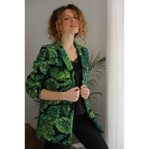 Last Past Now Woman's Jacket LP250 Green/Leaves vyobraziť