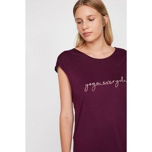 Koton Women's Burgundy Summer Printed T-Shirt vyobraziť