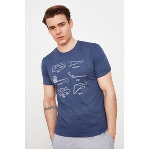Trendyol Indigo Men's Printed T-Shirt vyobraziť