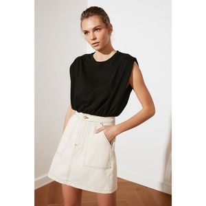 Trendyol Mini Denim Skirt WITH Ecru Pocket DetailING vyobraziť