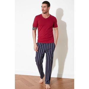 Trendyol Burgundy Striped Pyjama Set vyobraziť