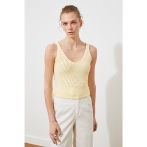 Trendyol Knitwear Blouse with Yellow Knit DetailING vyobraziť