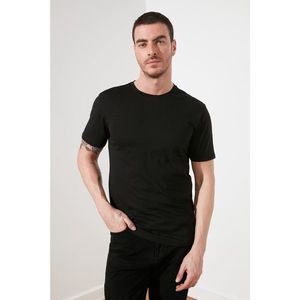 Trendyol Black Men's Short Sleeves Regular Fit Back Printed T-Shirt vyobraziť
