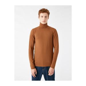Koton Men's Brown Turtleneck Long Sleeve Sweater vyobraziť
