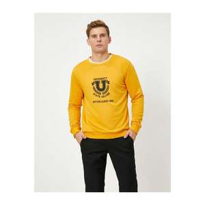Koton Men's Yellow Sweatshirt vyobraziť