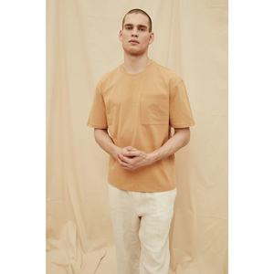 Trendyol Cinnamon Men's 100% Organic Cotton T-Shirt vyobraziť