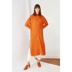 Trendyol Orange Shirt Collar Tunic Dress vyobraziť
