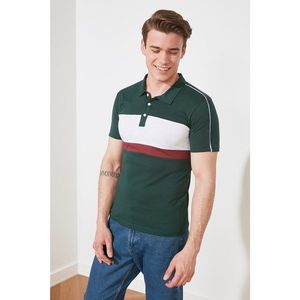 Trendyol Emerald Green Printed Polo Collar T-shirt vyobraziť