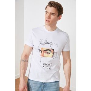 Trendyol White Men's Regular Fit T-Shirt vyobraziť