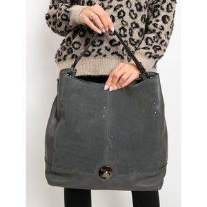 Gray imitation leather handbag vyobraziť