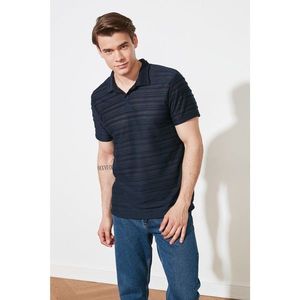 Trendyol Navy Blue Men Regular Fit Short Sleeve Polo Neck T-shirt vyobraziť
