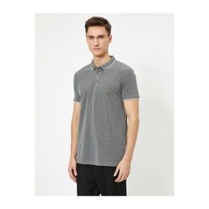 Koton Men's Gray Polo Neck T-Shirt vyobraziť
