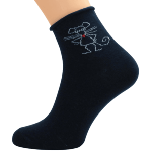 Bratex Woman's Socks D-958 Navy Blue vyobraziť
