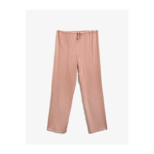 Koton Women's Pink Waist Belted Trousers vyobraziť
