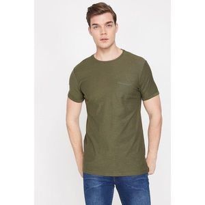 Koton Men's Green Crew Neck Short Sleeve T-Shirt vyobraziť