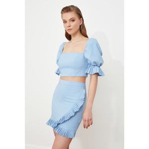 Trendyol Lilac Pleated Detailed Skirt vyobraziť