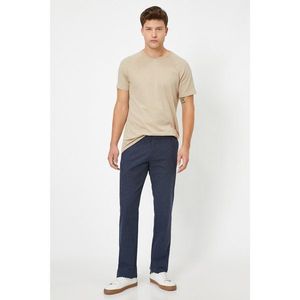 Koton Men's Navy Blue Patterned Trousers vyobraziť