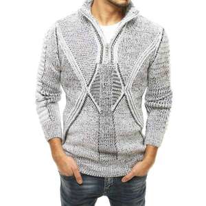 Men's white wool sweater WX1657 vyobraziť