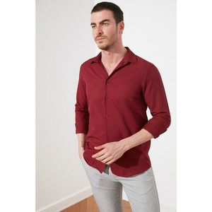 Trendyol Burgundy Men's Regular Fit Oxford Shirt Collar Shirt vyobraziť