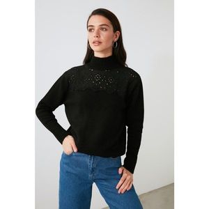 Trendyol Black Woven Garnili Knitwear Sweater vyobraziť