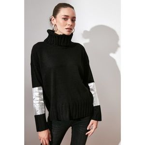 Trendyol Black Arm Varied Knitwear Sweater vyobraziť