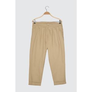 Trendyol Beige Men's Crop Pleated Pants vyobraziť