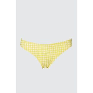 Trendyol Yellow Textured Normal Waist Bikini bottom vyobraziť