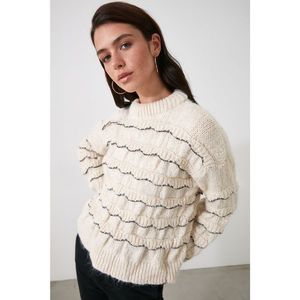 Trendyol Ekru Frill Detailed Knitwear Sweater vyobraziť
