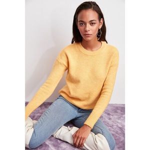 Trendyol Yellow Bicycle Collar Knitwear Sweater vyobraziť