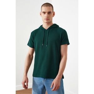 Trendyol Green Men's Short Sleeve Hooded T-Shirt vyobraziť