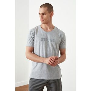 Trendyol Grey Men's Printed T-Shirt vyobraziť