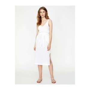 Koton Woman White Waist Bound Skirt vyobraziť