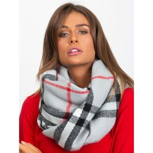 Plaid scarf in light gray vyobraziť
