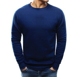 Men's plain blue sweatshirt BX4983 vyobraziť