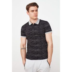 Trendyol Black Men's Short Sleeve Slim Fit Polo Collar T-shirt vyobraziť