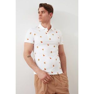 Trendyol White Men's Short Sleeve Slim Fit Polo Collar T-shirt vyobraziť