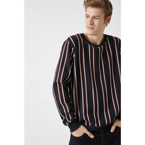 Koton Men's Navy Striped Sweatshirt vyobraziť