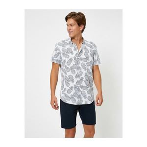 Koton Cotton Short Sleeve Tropical Print Shirt vyobraziť