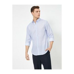 Koton Men's Blue Patterned Shirt vyobraziť