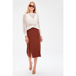 Trendyol Brown Slit Detailed Skirt vyobraziť