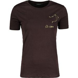 Trendyol Brown Libra Horoscope Embroidered Basic Knitted T-Shirt vyobraziť