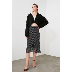Trendyol Black Polka-Esthetic Skirt vyobraziť