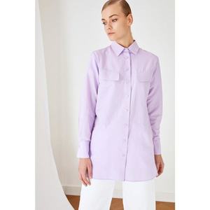 Trendyol Lilac Shirt Collar Tunic vyobraziť