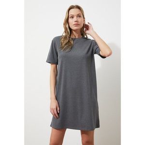 Trendyol Anthracite Corded Loose Knitted Dress vyobraziť