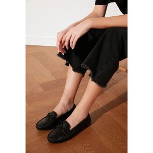 Trendyol Women's Loafer Shoes with Black Bows vyobraziť