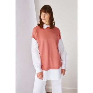 Trendyol Dried Rose Knitted Inside Shirt and Out Tunic vyobraziť