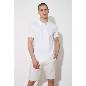 Trendyol White Men's Regular Fit Short Sleeve Polo Neck T-shirt vyobraziť