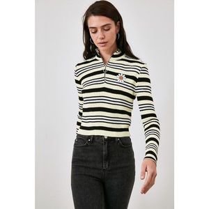 Trendyol Yellow Zip Knitwear Sweater vyobraziť