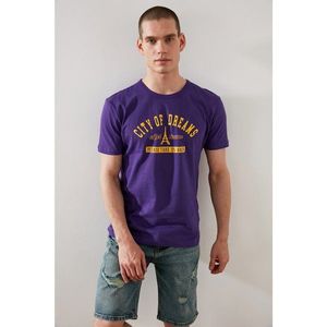 Trendyol Purple Men's Slim Fit Short Sleeve T-Shirt vyobraziť